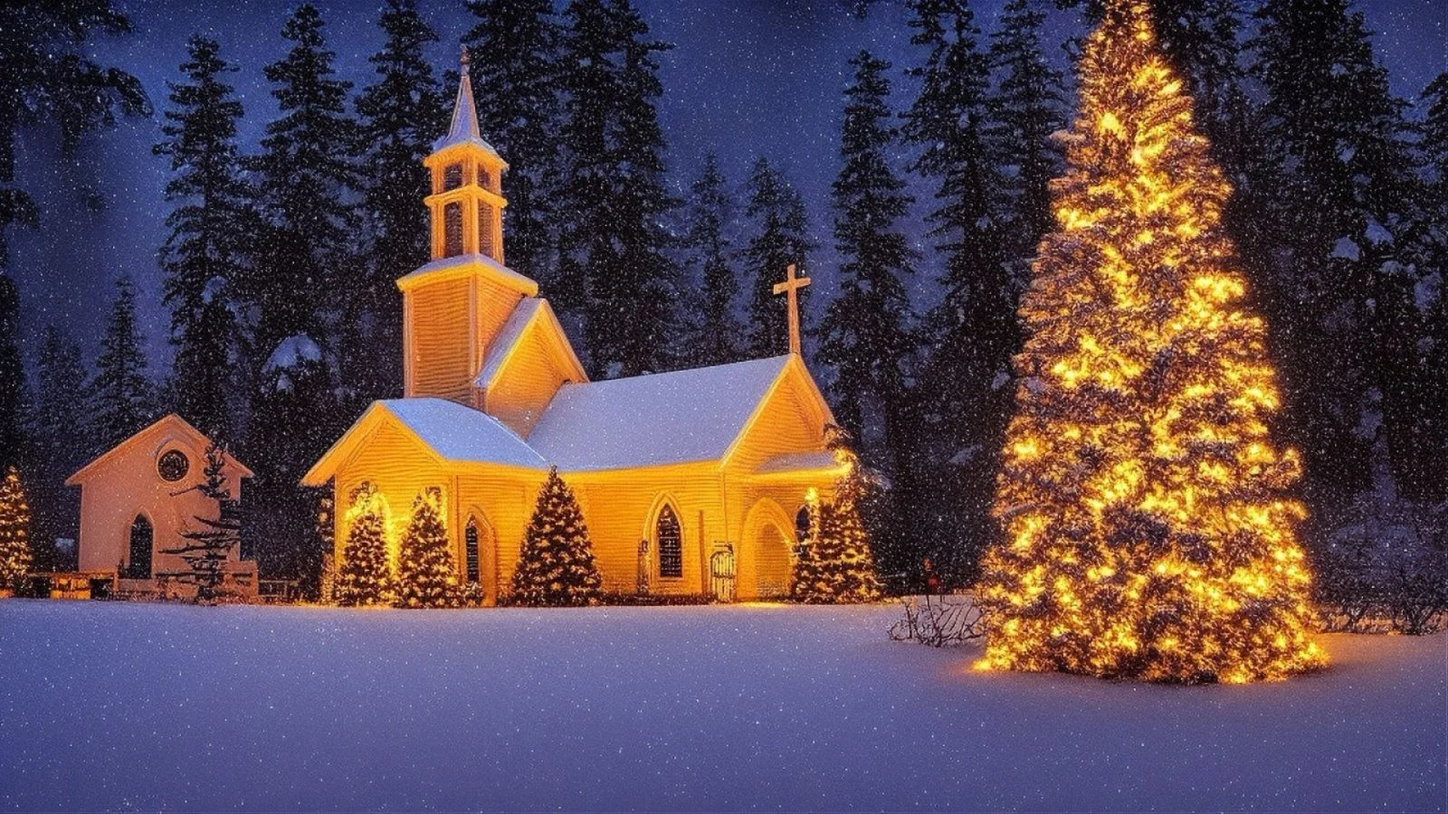 Hình nền giáng sinh cây thông noel cho máy tính (5)