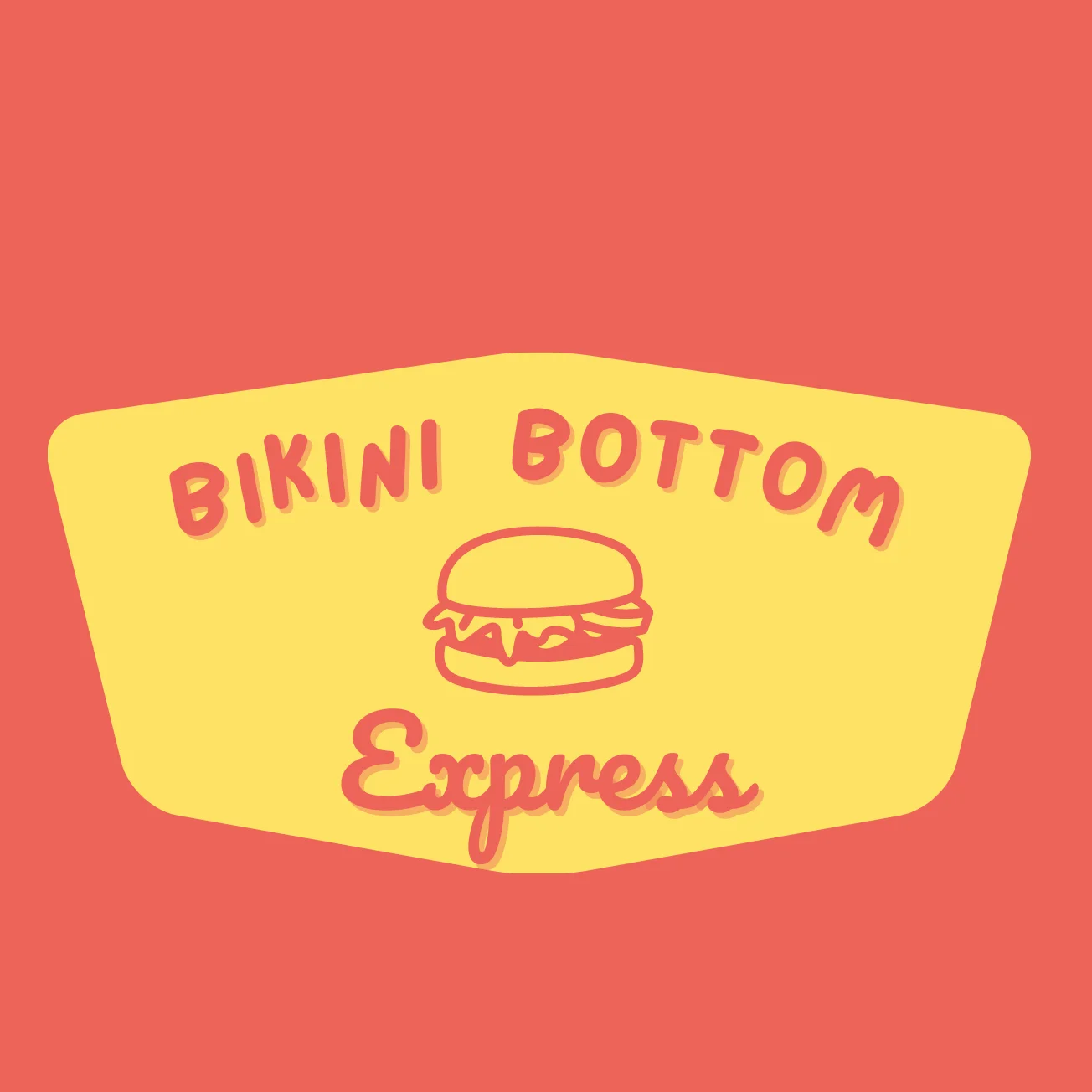 SpongeBob and Patrick in brown Bikini Bottom Express vehicle