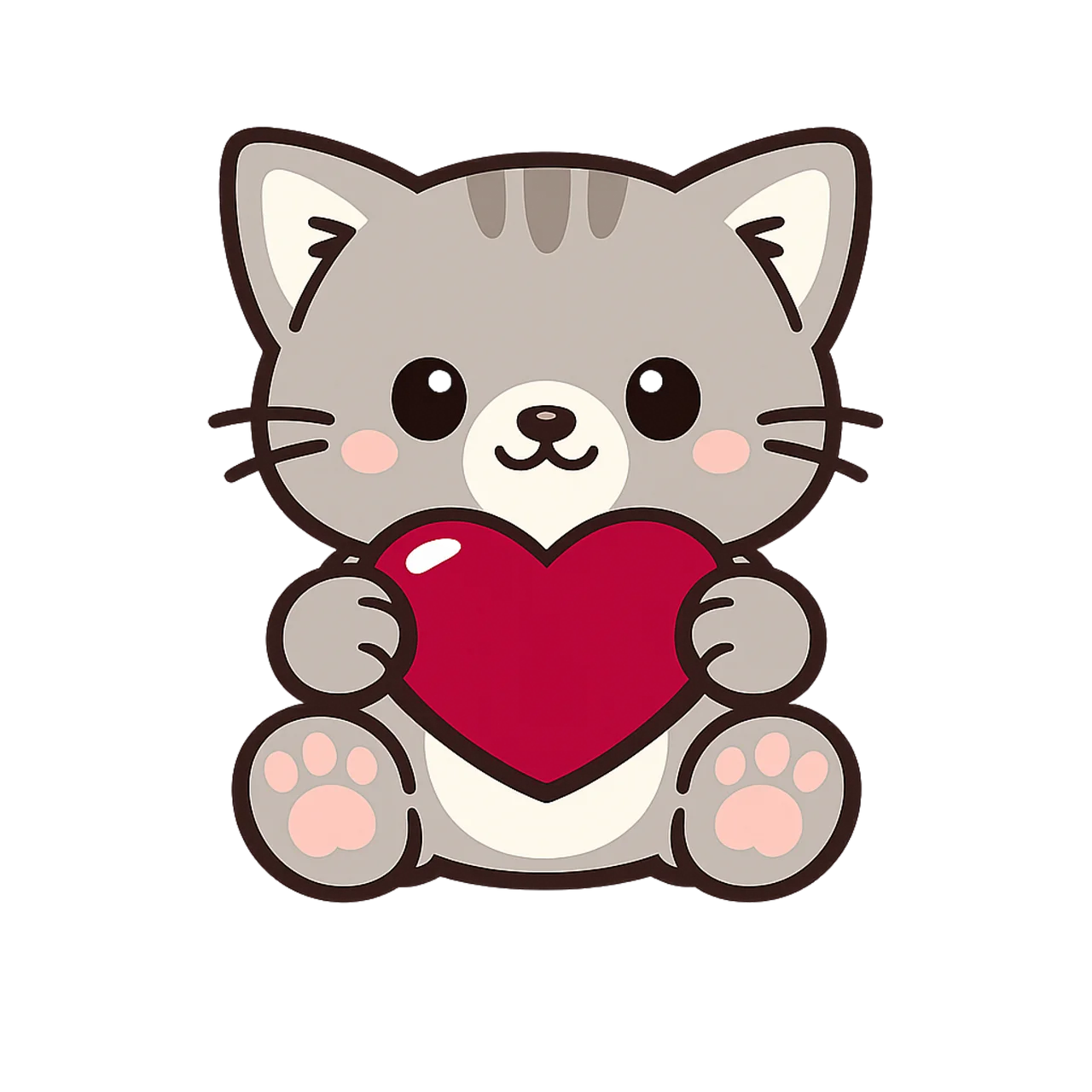 Con Mèo Dễ Thương Trái Tim - Miễn Phí vector hình ảnh trên Pixabay