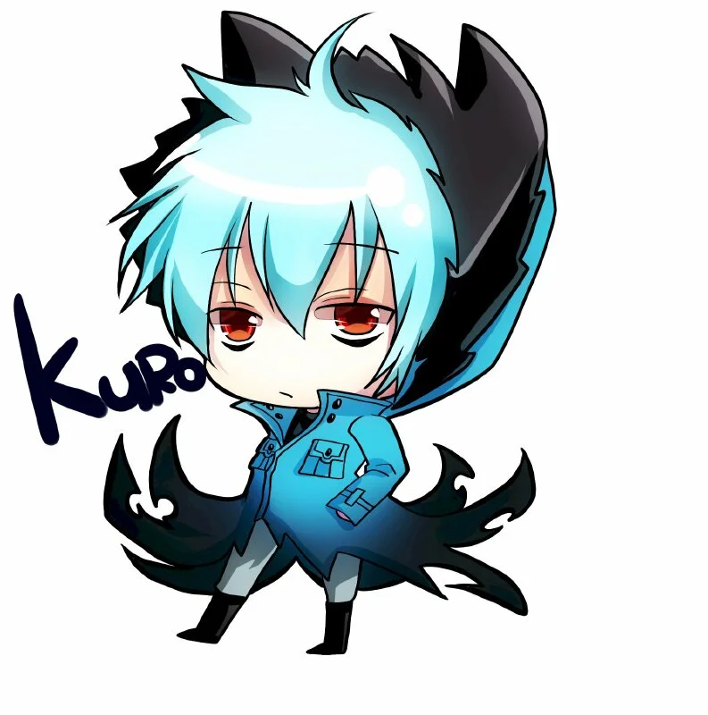 Hình ảnh avatar ngầu nam phong cách anime chibi tóc xanh