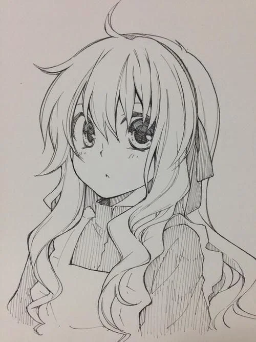 Anime tranh vẽ trắng đen <3-kawaii❤️