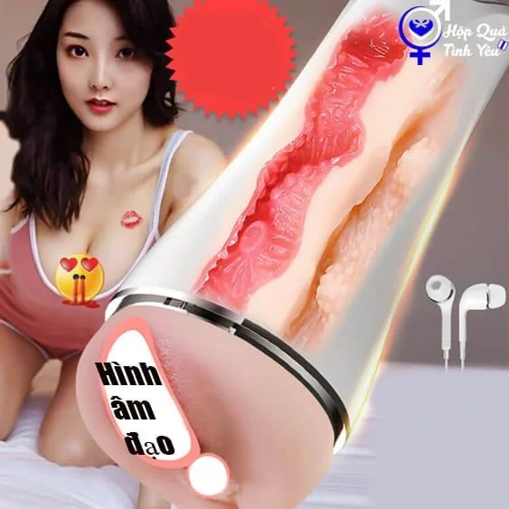 Cốc thủ dâm cầm tay có rung rên giá rẻ dùng sạc 6d (2)