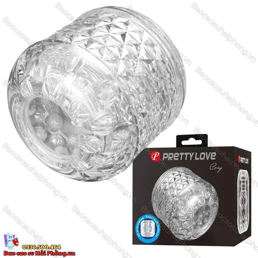 Cốc thủ dâm trong suốt Pretty Love Cory - Dành cho người mới