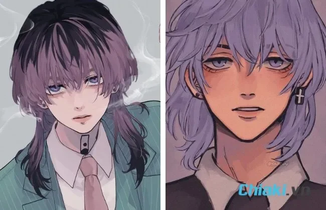 Kiểu tóc mullet layer nam anime