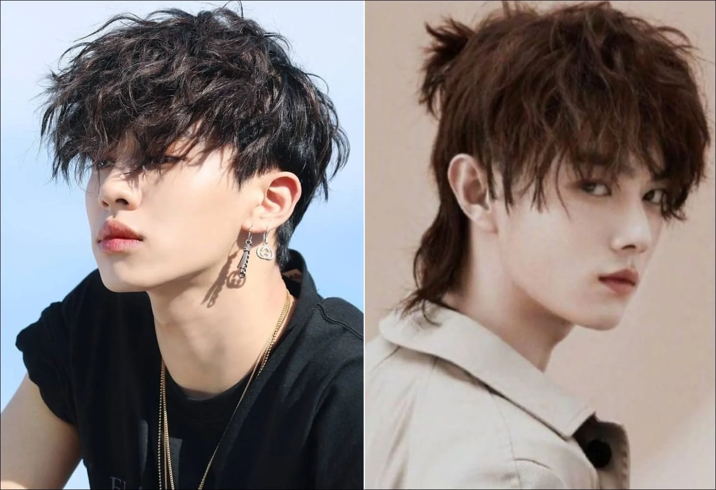 Tóc mullet nam uốn kiểu con sâu mới lạ