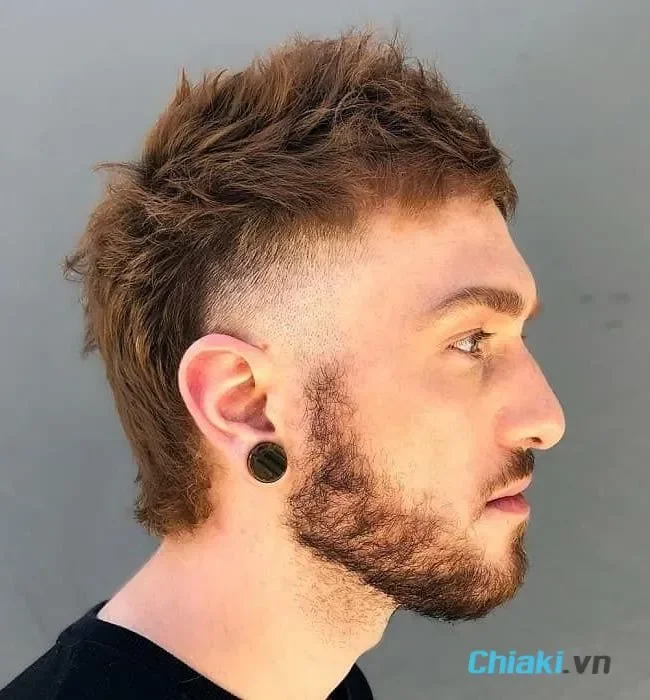 Tóc mullet layer mohawk nam