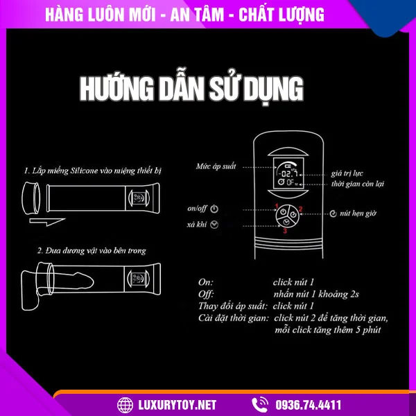 hướng dẫn sử dụng giới thiệu máy tập dương vật cao cấp evo smart lcd