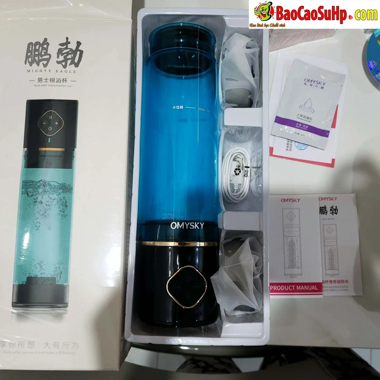 Máy tập dương vật dùng nước Water Omysky Pengbo S - ảnh chụp và hướng dẫn sử dụng