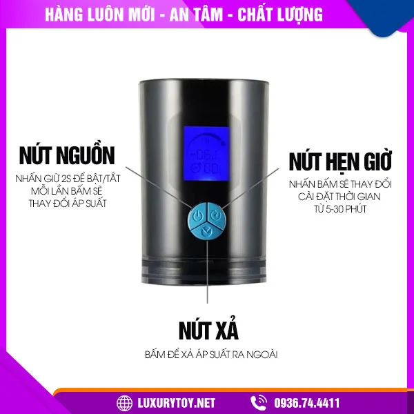 lưu ý khi dùng máy tập dương vật cao cấp evo smart lcd