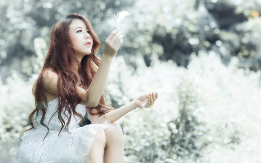 hinh nen girl xinh vay trang cho desktop