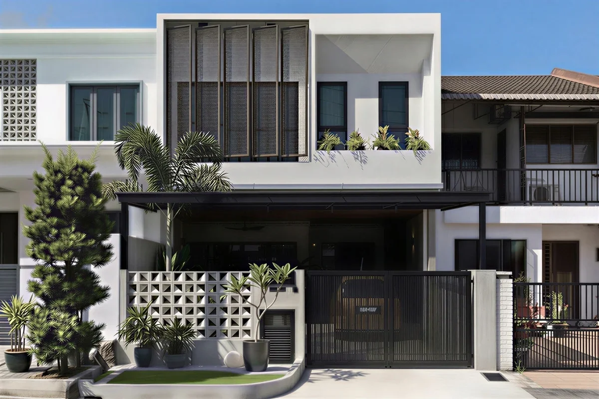 Nhà ống 2 tầng kết hợp gara