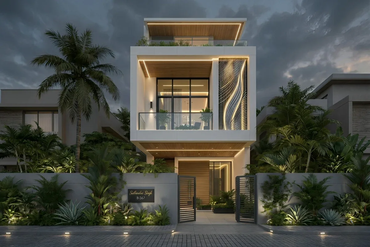 Nhà ống 2 tầng 1 tum