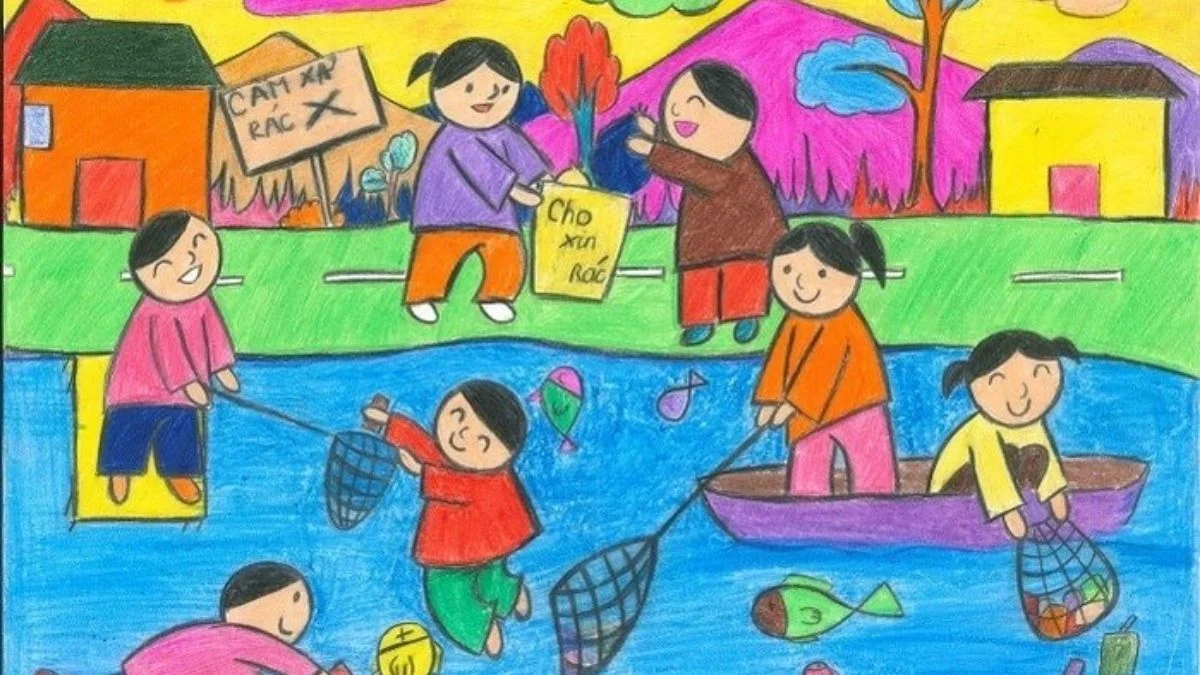 mẫu hình ảnh vẽ tranh bảo vệ môi trường 4k