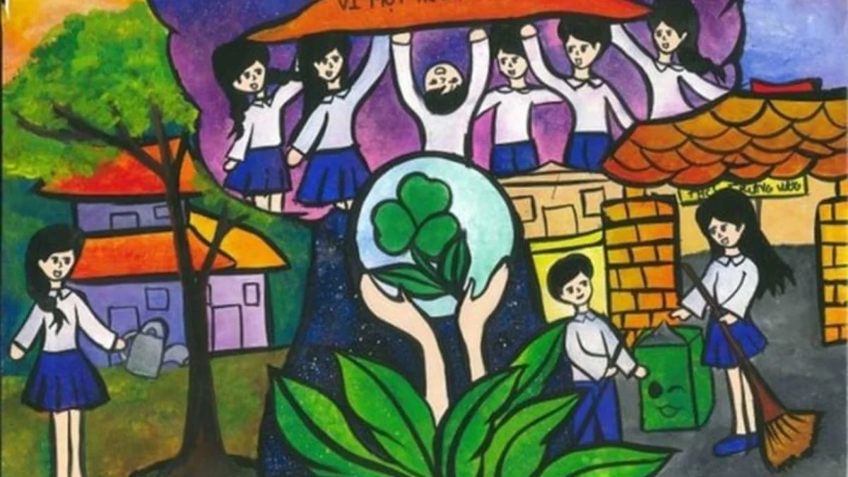 vẽ tranh bảo vệ môi trường