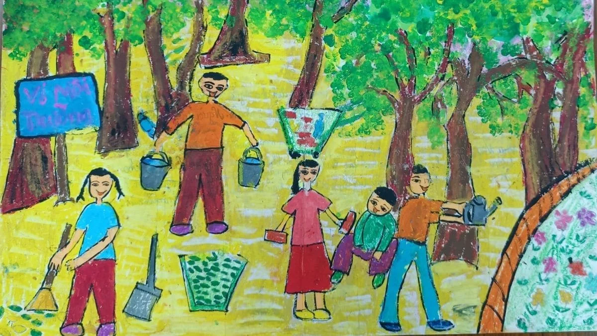 Hình vẽ tranh bảo vệ môi trường rừng (2)