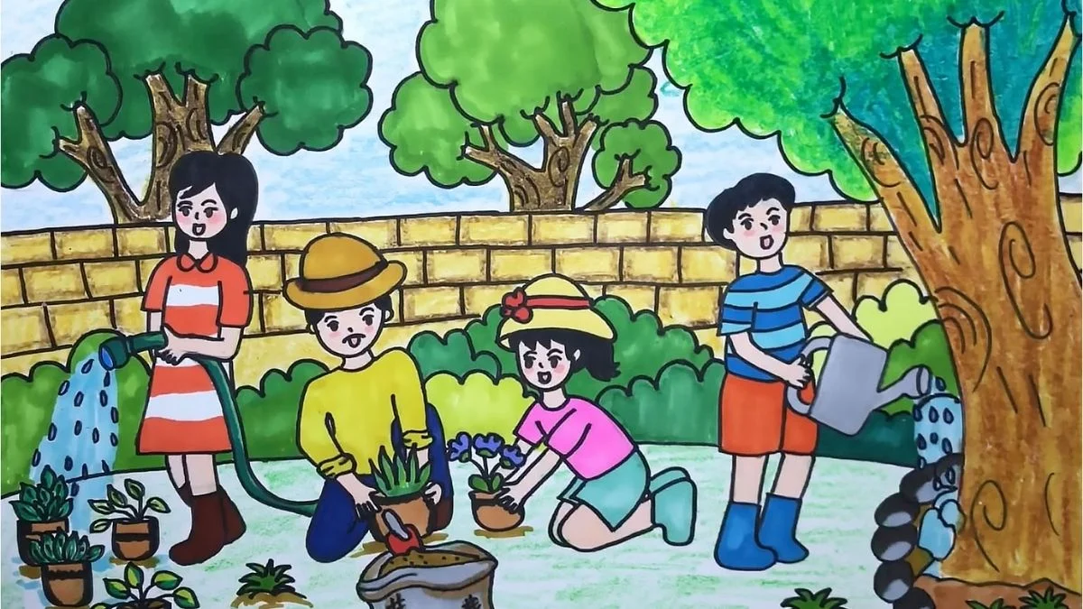 vẽ tranh bảo vệ môi trường xung quanh