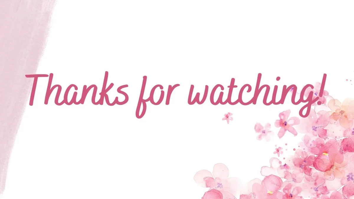 Hình nền slide thank you for watching đẹp