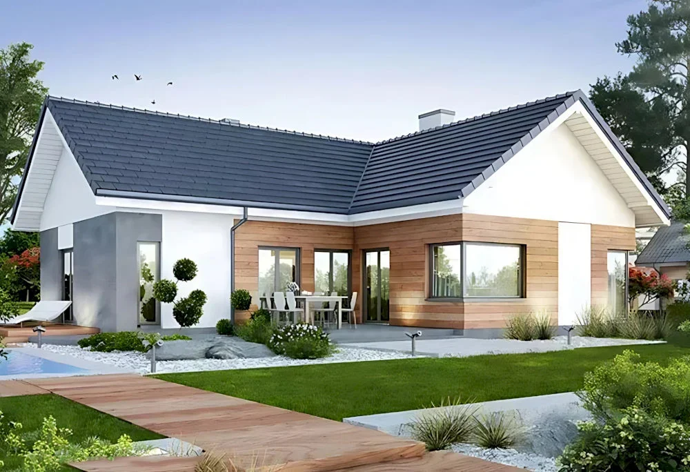 mẫu nhà cấp 4 có sân vườn đẹp