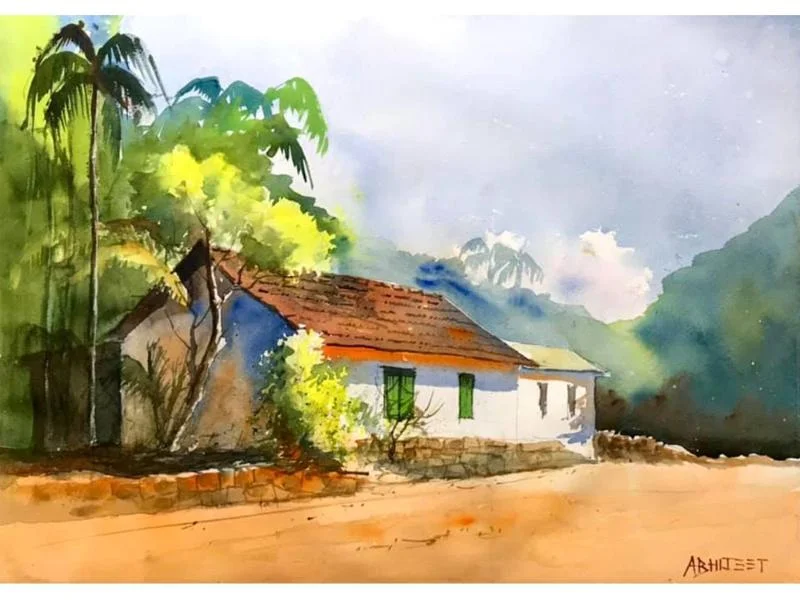 99+ Mẫu tranh phong cảnh màu nước đẹp, đặc sắc, giàu cảm xúc