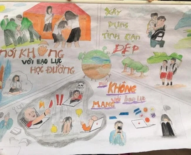 tranh ve tu duy phong chong bao luc hoc duong