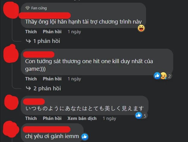 Những bình luận tỏ ra thích thú đối với bài đăng của Eimi Fukada (2)
