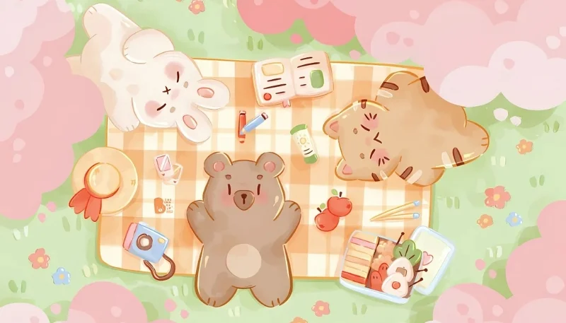 ảnh nền cute gấu nâu