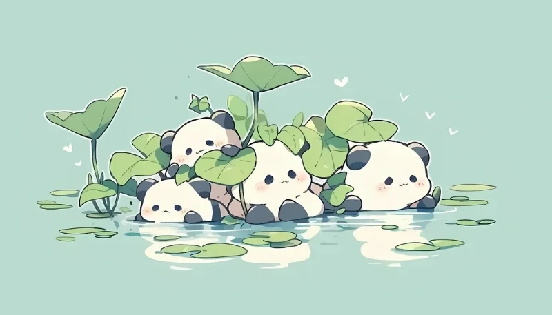 ảnh nền cute gấu trúc đáng yêu