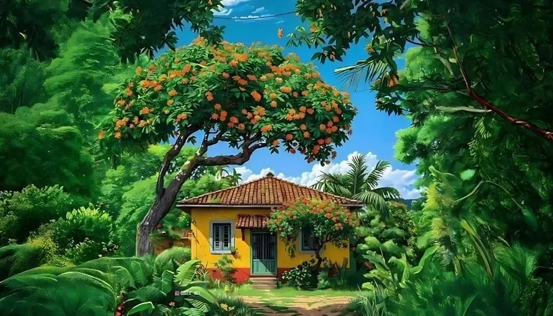 ảnh nền cute sân vườn