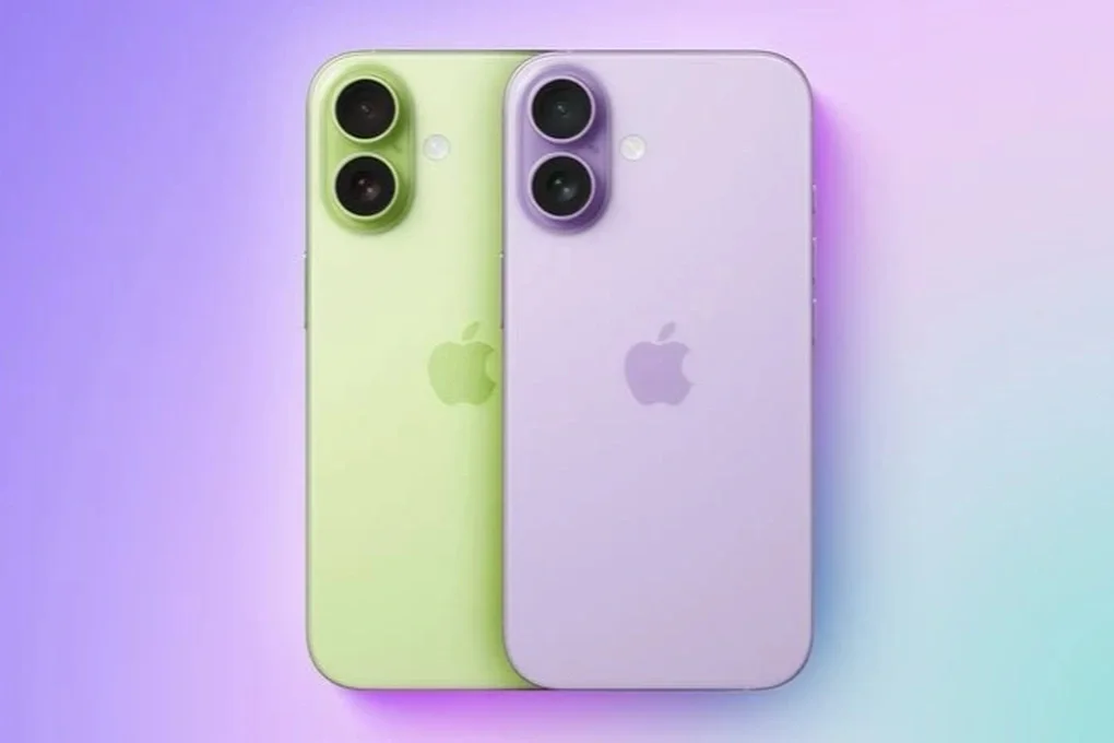 Hình ảnh concept màu iPhone 17 với các phiên bản màu xanh lá và tím pastel hiện đại