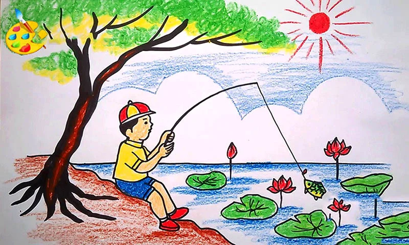 Vẽ tranh phong cảnh tại TP Vinh Nghệ An